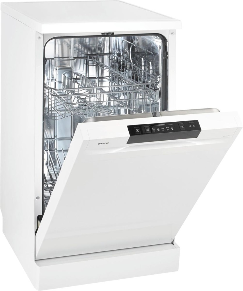 Gorenje GS520E15W fehér, programok száma: 5, keskeny szabadonálló, 9 terítékes mosogatógép (Újszerű)