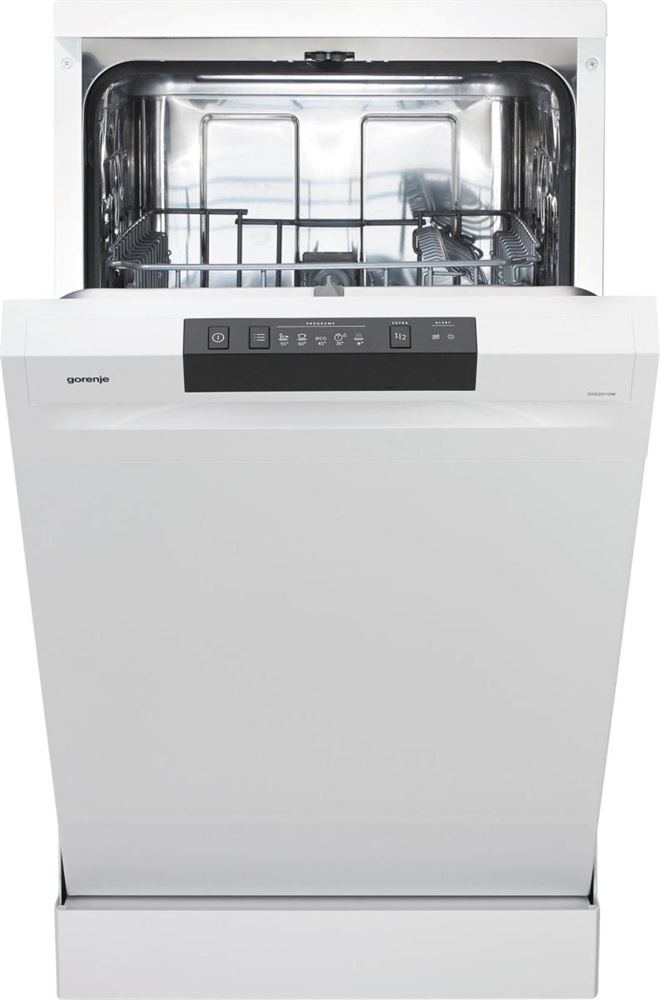 Gorenje GS520E15W fehér, programok száma: 5, keskeny szabadonálló, 9 terítékes mosogatógép (Újszerű)