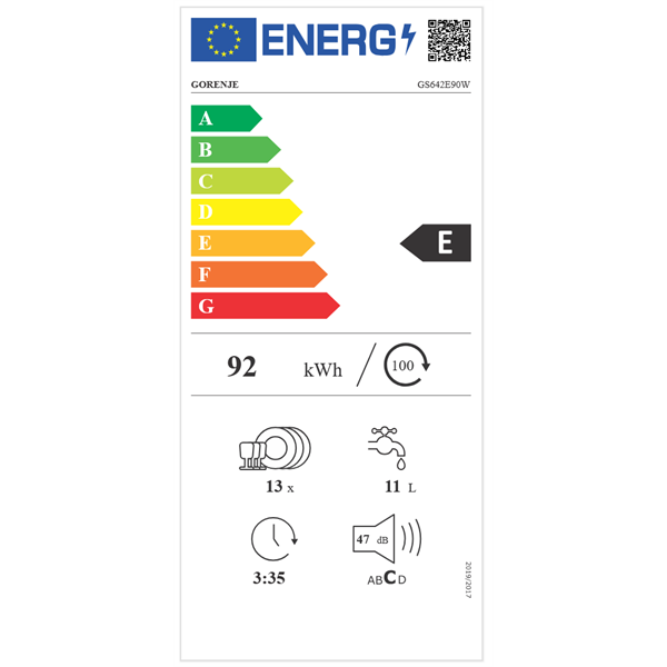 Gorenje GS642E90W 13 terítékes mosogatógép