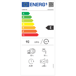 Gorenje GS642E90W 13 terítékes mosogatógép