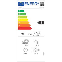 Gorenje GS642E90X 13 terítékes inox mosogatógép