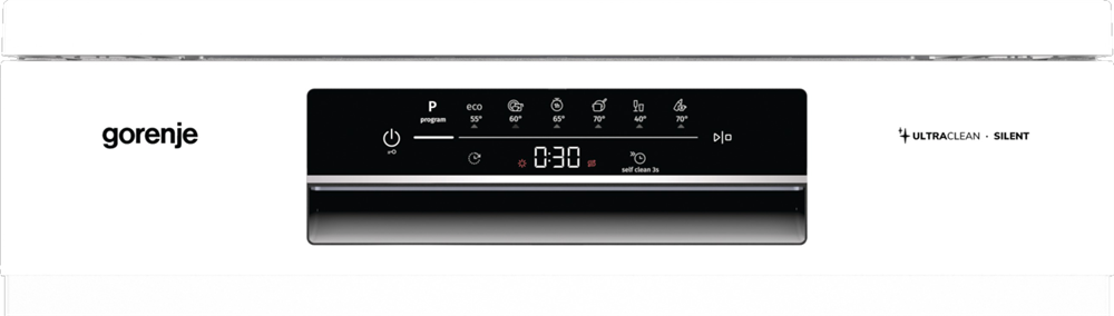Gorenje GS643E90W fehér, programok száma: 6, szabadonálló, 16 terítékes mosogatógép 