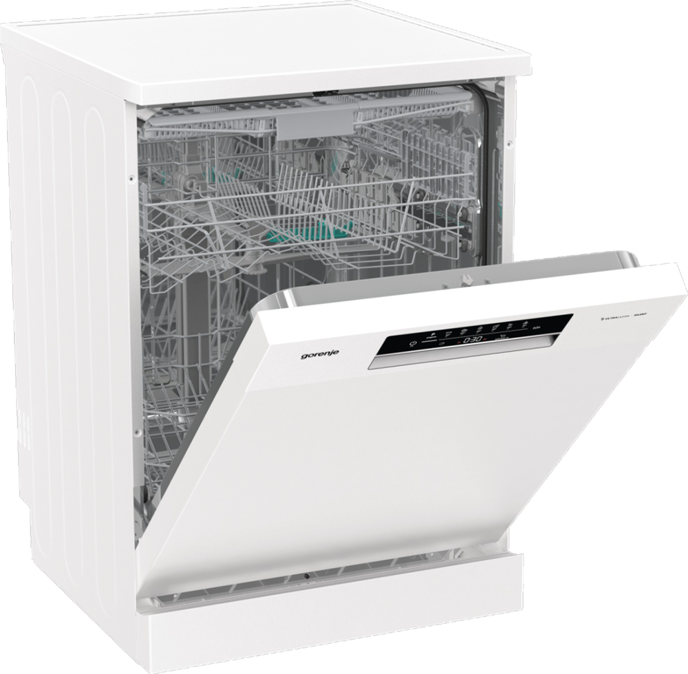 Gorenje GS643E90W fehér, programok száma: 6, szabadonálló, 16 terítékes mosogatógép 