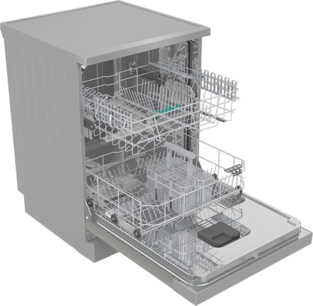 Gorenje GS643E90X inox, programok száma: 6, szabadonálló, 16 terítékes mosogatógép 