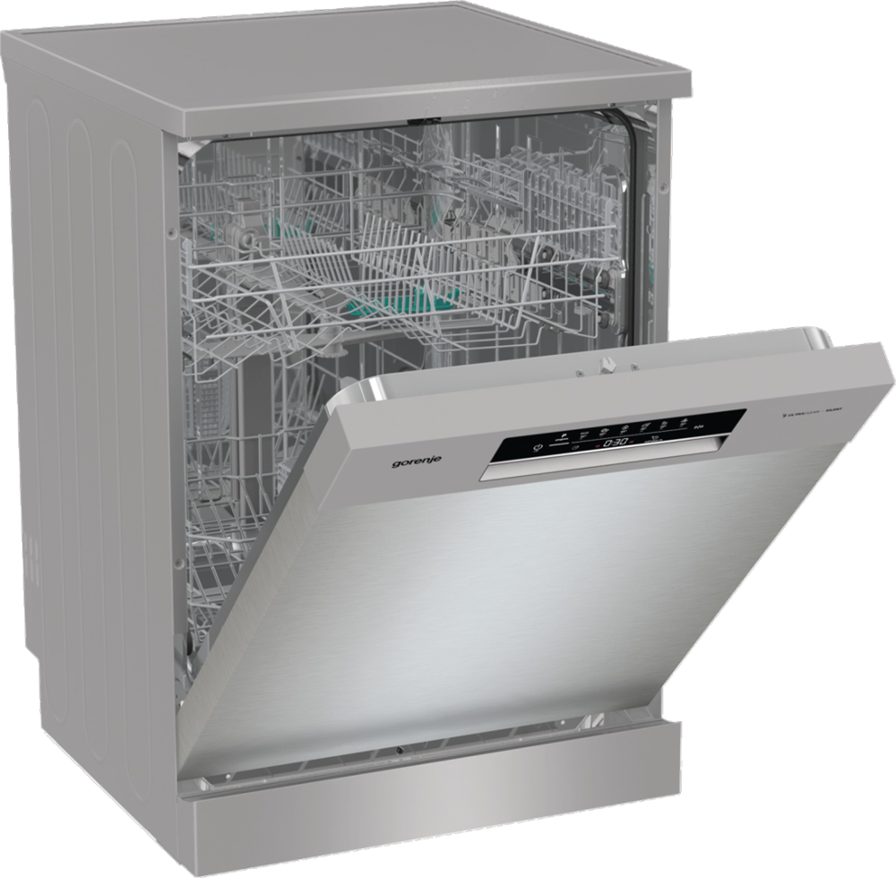 Gorenje GS643E90X inox, programok száma: 6, szabadonálló, 16 terítékes mosogatógép 