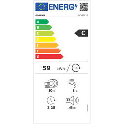 Gorenje GV583C10 beépíthető 10 terítékes mosogatógép