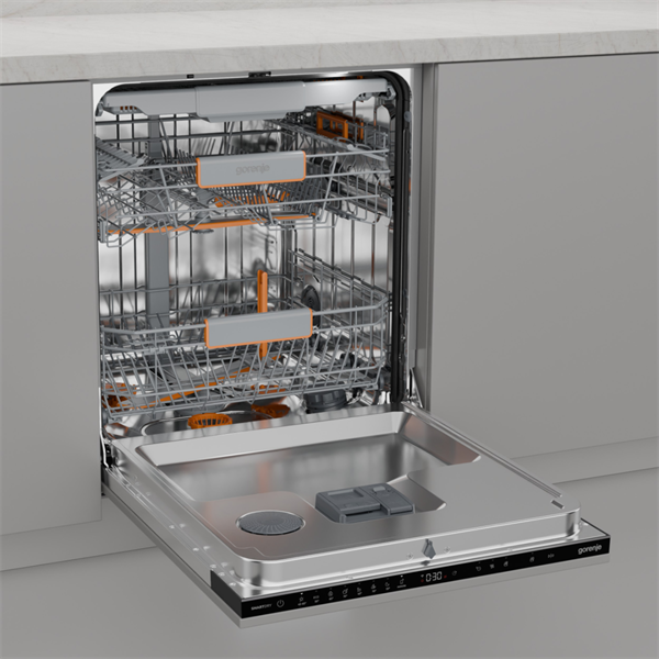 Gorenje GV673A66 fekete, programok száma: 8, beépíthető, 16 terítékes mosogatógép 