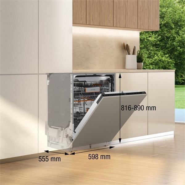 Gorenje GV673A66 fekete, programok száma: 8, beépíthető, 16 terítékes mosogatógép 