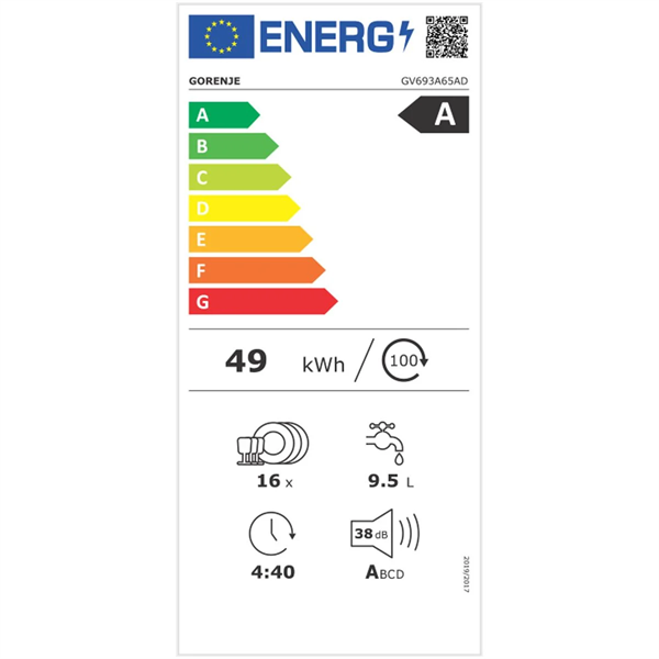 Gorenje GV693A65AD beépíthető mosogatógép