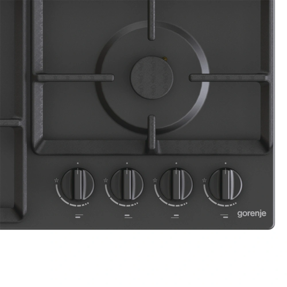 Gorenje GW641BFB fekete, beépíthető, gáz, főzőzóna: 3 +1 wok égőfej, beépíthető méret: 56cm, főzőlap