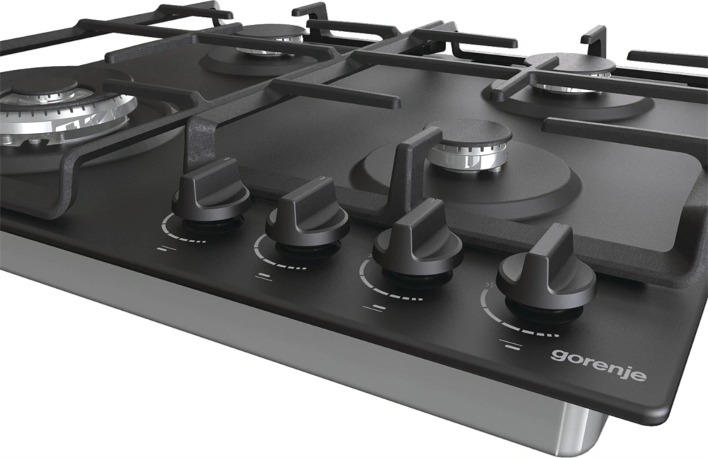 Gorenje GW641BFB fekete, beépíthető, gáz, főzőzóna: 3 +1 wok égőfej, beépíthető méret: 56cm, főzőlap