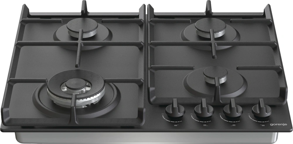 Gorenje GW641BFB fekete, beépíthető, gáz, főzőzóna: 3 +1 wok égőfej, beépíthető méret: 56cm, főzőlap