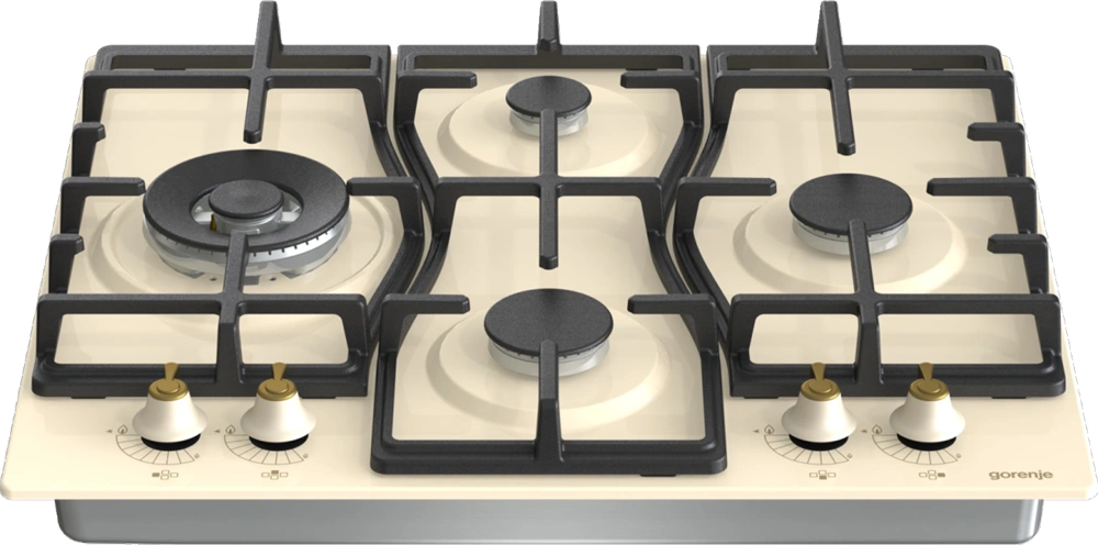 Gorenje GW6D42CLI elefántcsontszín, beépíthető, gáz, főzőzóna:4, beépíthető méret:56cm, főzőlap