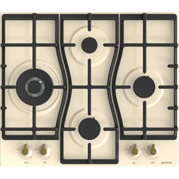 Gorenje GW6D42CLI elefántcsontszín, beépíthető, gáz, főzőzóna:4, beépíthető méret:56cm, főzőlap