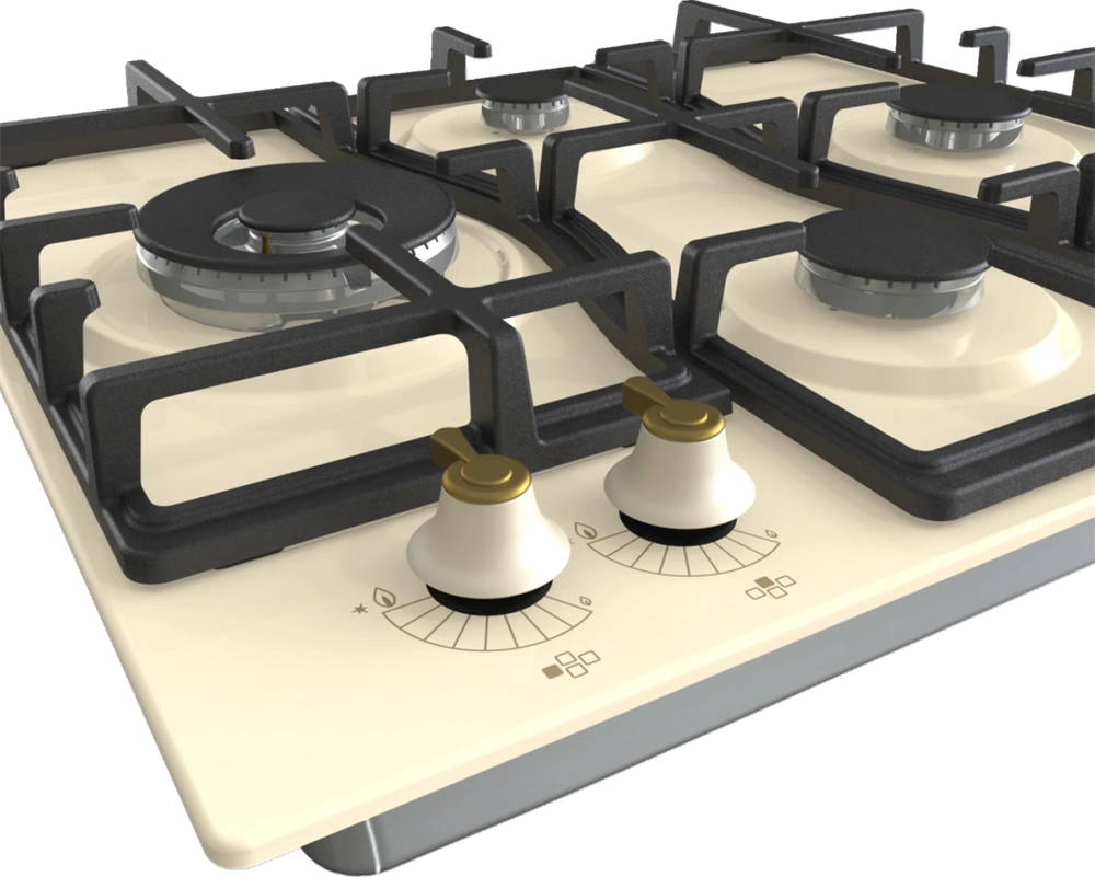 Gorenje GW6D42CLI elefántcsontszín, beépíthető, gáz, főzőzóna:4, beépíthető méret:56cm, főzőlap