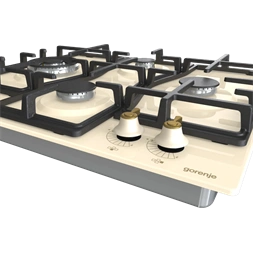 Gorenje GW6D42CLI elefántcsontszín, beépíthető, gáz, főzőzóna:4, beépíthető méret:56cm, főzőlap