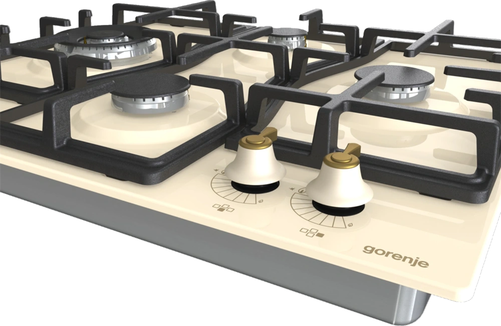 Gorenje GW6D42CLI elefántcsontszín, beépíthető, gáz, főzőzóna:4, beépíthető méret:56cm, főzőlap