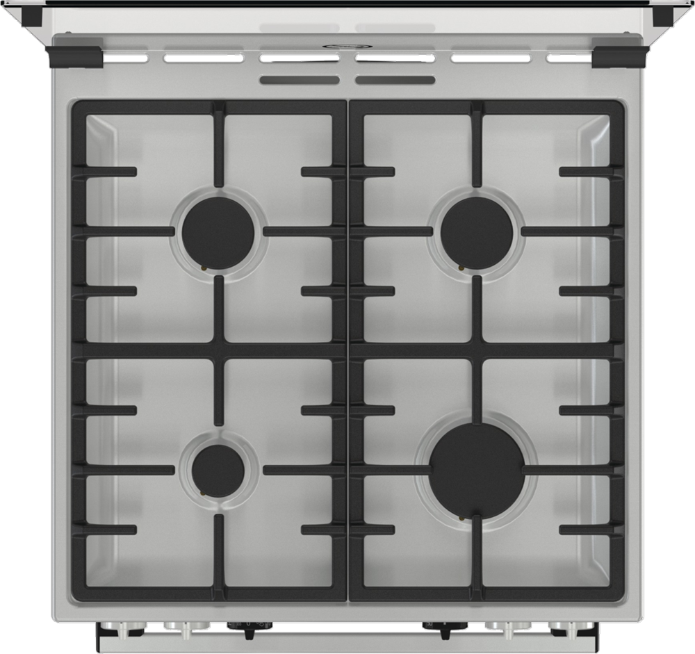 Gorenje KS6350XF inox, szabadonálló, gáz, kombinált, főzőzóna: 4, sütő:71L, grill, tűzhely