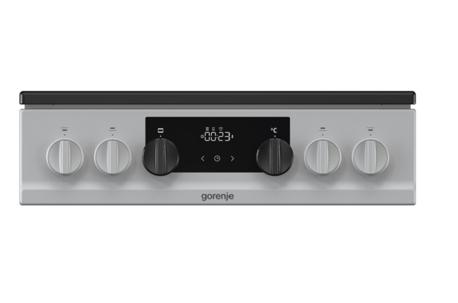 Gorenje K5341SH-B inox, szabadonálló, gáz, kombinált, főzőzóna: 4, sütő:70L, grill, tűzhely