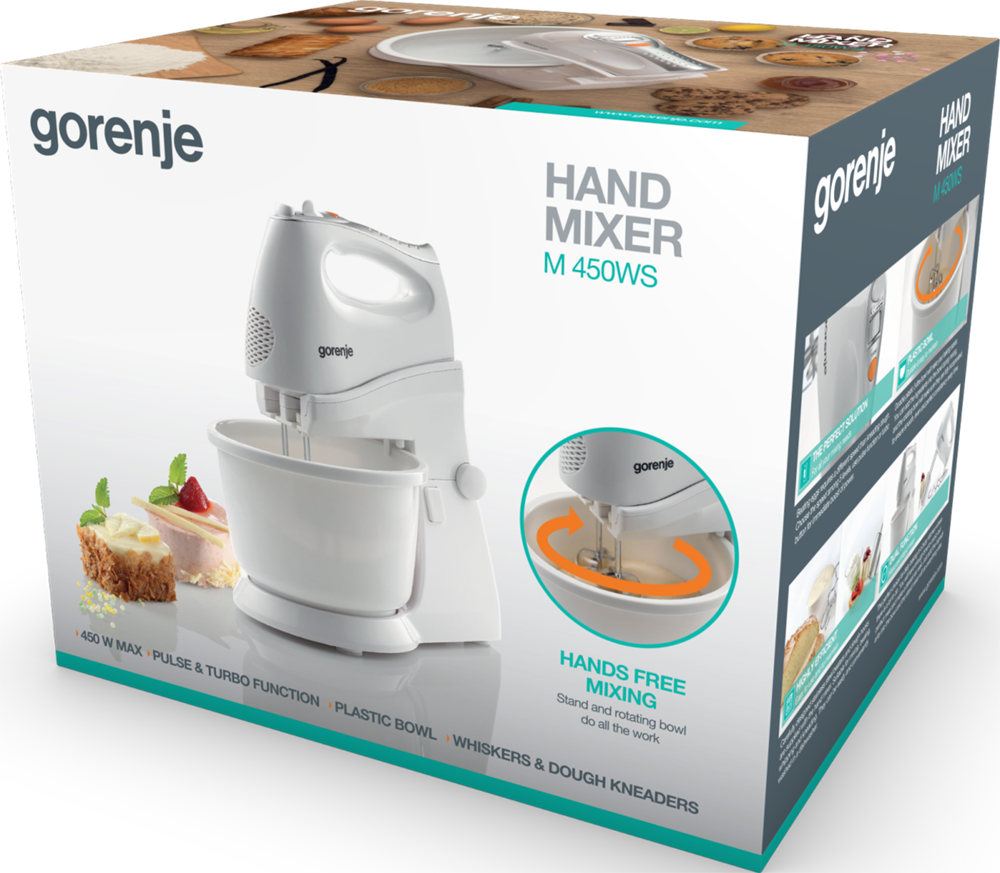 Gorenje M450WS fehér tálas kézi mixer