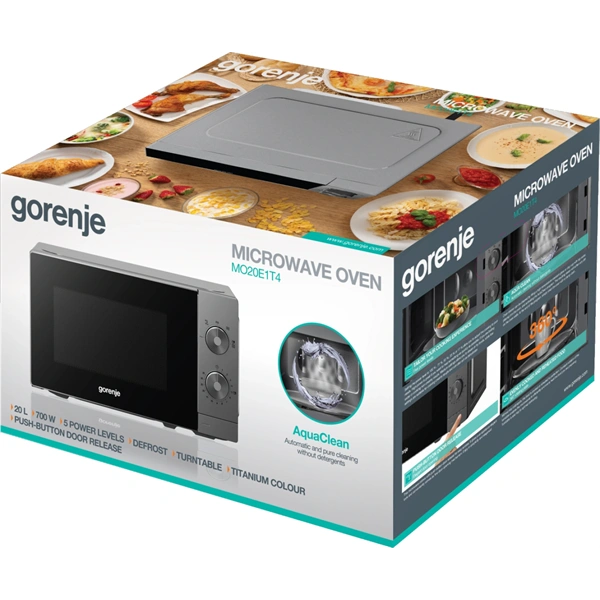 Gorenje MO20E1T4 700W 20L szürke mikrohullámú sütő