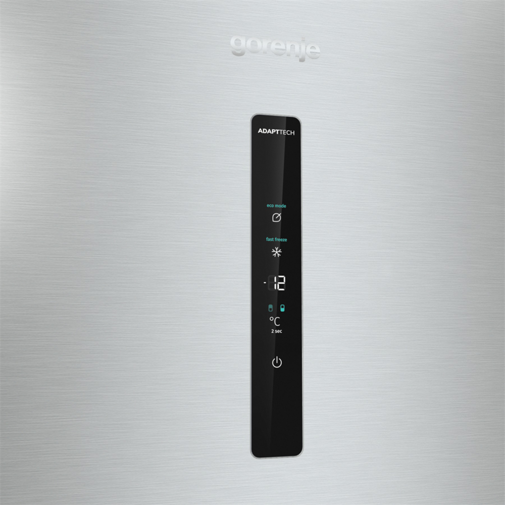 Gorenje N6A2XL4 inox, alulfagyasztós, Hűtő:204L, Fagyasztó:96L, No frost Plus hűtőszekrény