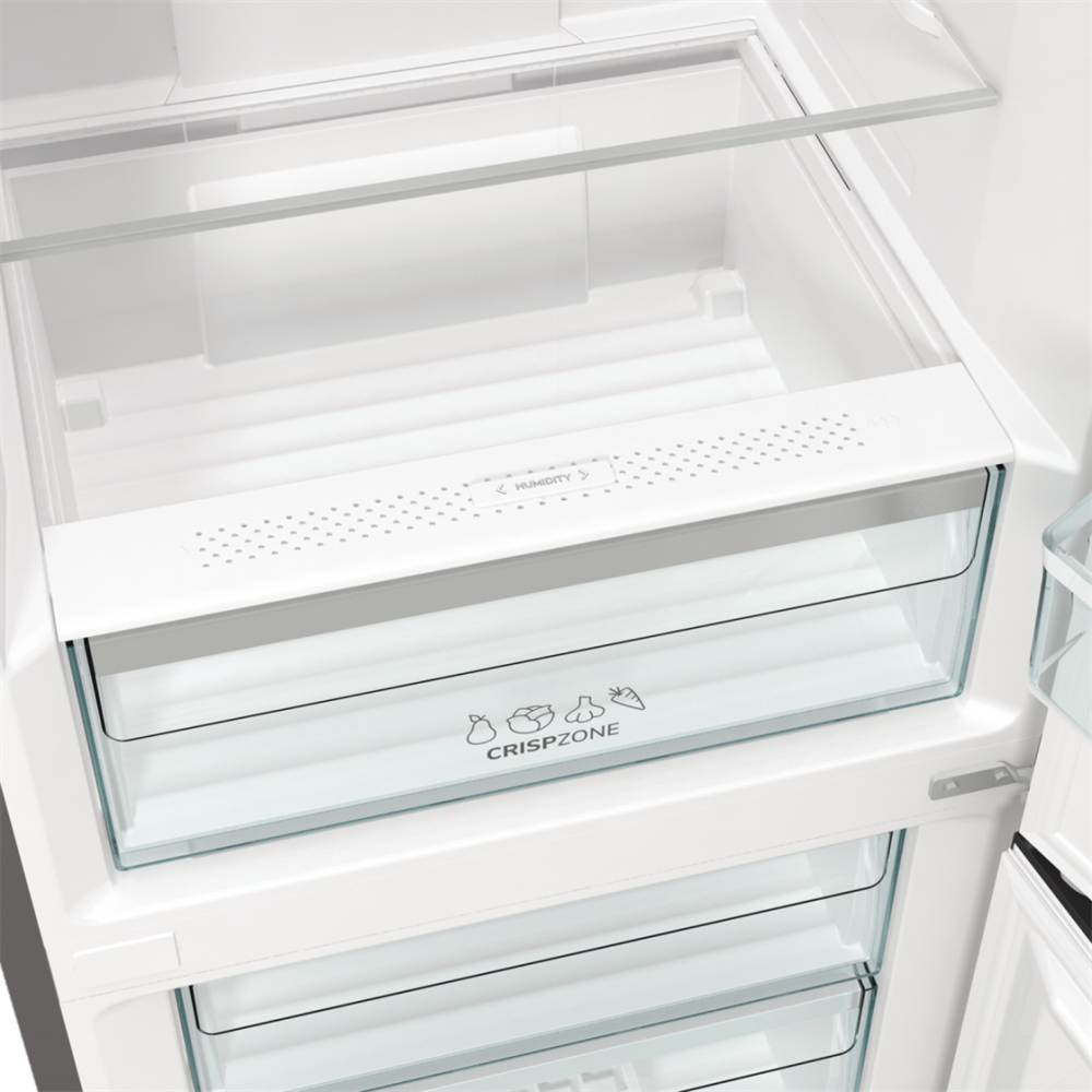 Gorenje N6A2XL4 inox, alulfagyasztós, Hűtő:204L, Fagyasztó:96L, No frost Plus hűtőszekrény