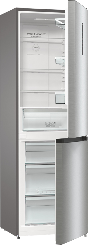 Gorenje N6A2XL4 inox, alulfagyasztós, Hűtő:204L, Fagyasztó:96L, No frost Plus hűtőszekrény
