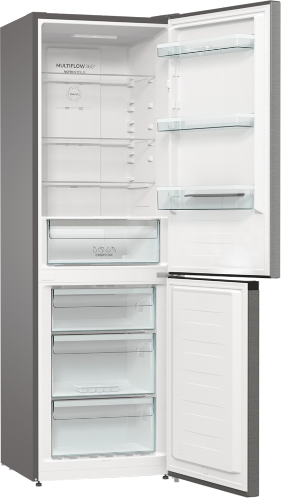 Gorenje N6A2XL4 inox, alulfagyasztós, Hűtő:204L, Fagyasztó:96L, No frost Plus hűtőszekrény