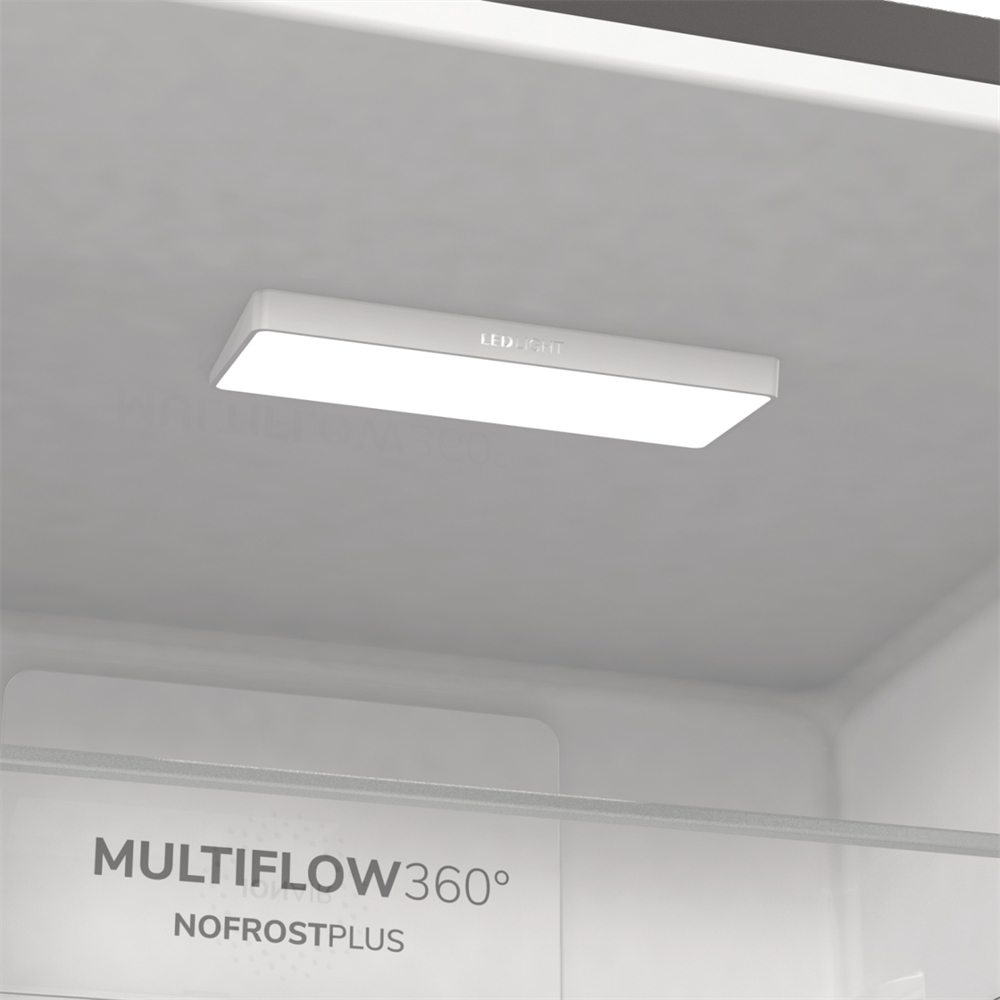 Gorenje N6A2XL4 inox, alulfagyasztós, Hűtő:204L, Fagyasztó:96L, No frost Plus hűtőszekrény