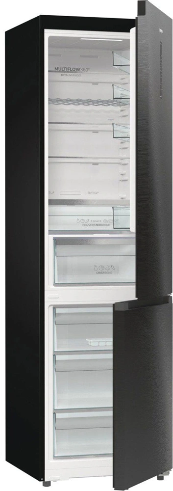 Gorenje NRB620C61BX4WFE inox-fekete, alulfagyasztós, Hűtő:283L, Fagyasztó:130L, hűtőszekrény