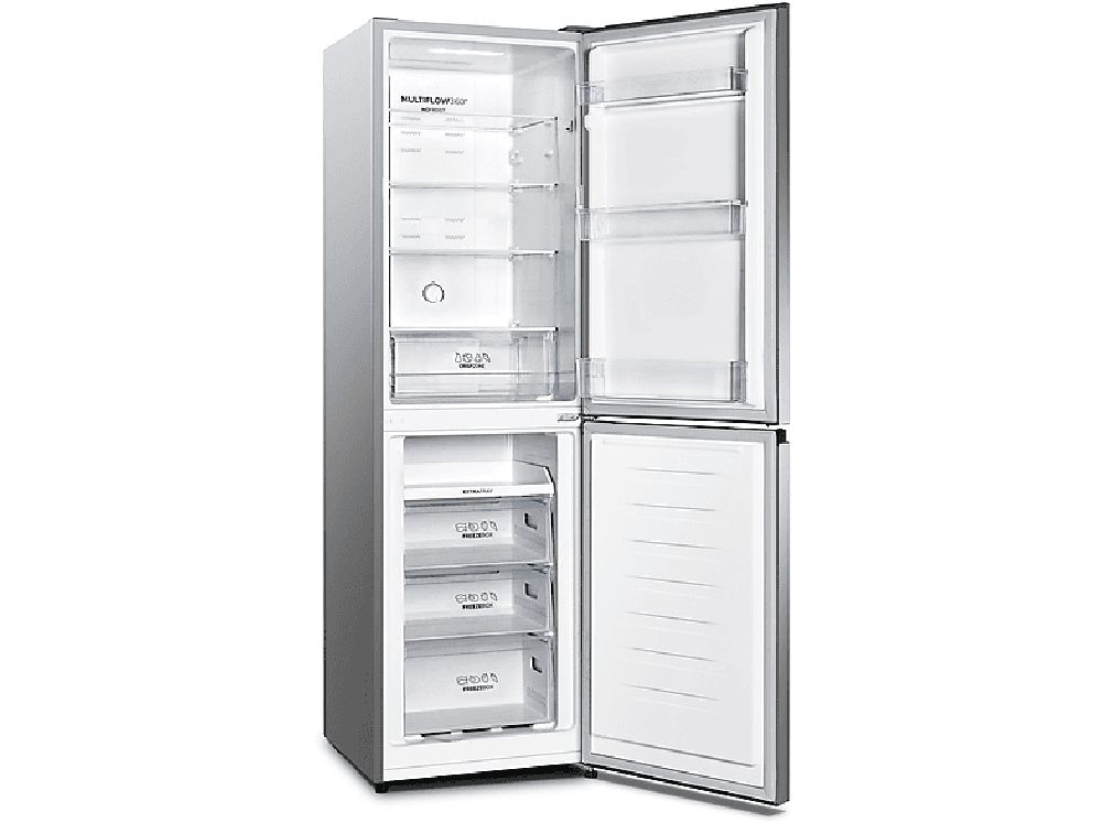 Gorenje NRK418DCS4 szürke, alulfagyasztós, Hűtő:171L, Fagyasztó:85L, No frost hűtőszekrény