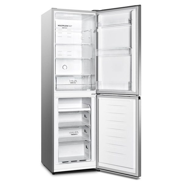 Gorenje NRK418DCS4 szürke, alulfagyasztós, Hűtő:171L, Fagyasztó:85L, No frost hűtőszekrény (Újszerű)