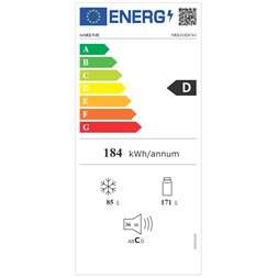 Gorenje NRK418DCS4 szürke, alulfagyasztós, Hűtő:171L, Fagyasztó:85L, No frost hűtőszekrény (Újszerű)
