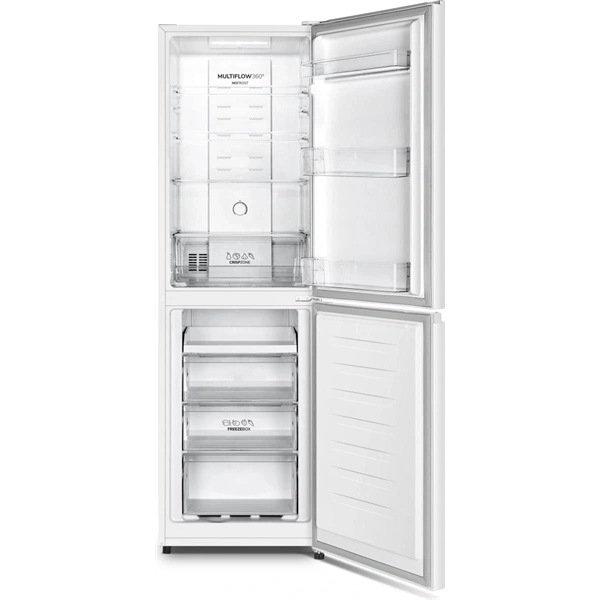 Gorenje NRK418DCW4 ezüst, alulfagyasztós, Hűtő:171L, Fagyasztó: 85L, hűtőszekrény