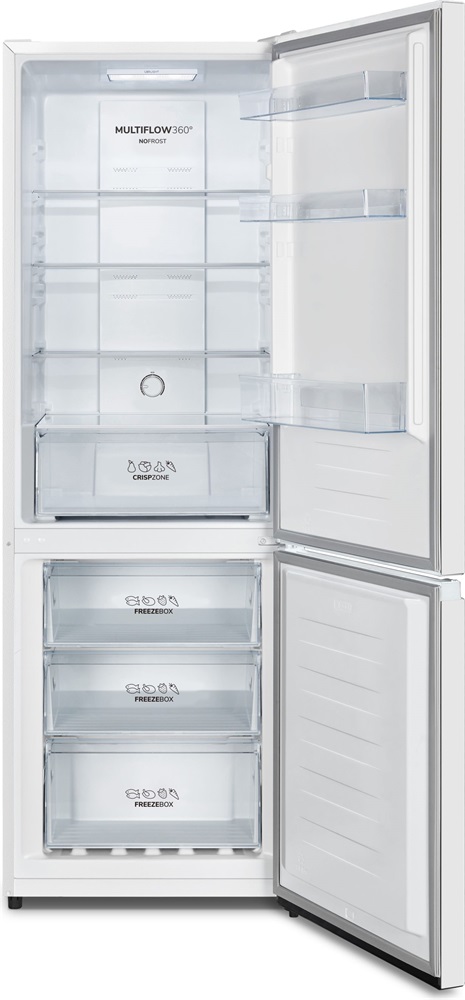 Gorenje NRK6181PW4 fehér, alulfagyasztós, Hűtő:207L, Fagyasztó:85L, No frost Plus hűtőszekrény