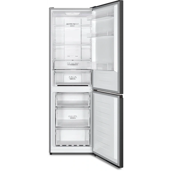 Gorenje NRK619CABXL4 fekete, alulfagyasztós, Hűtő:207L, Fagyasztó: 97L, hűtőszekrény