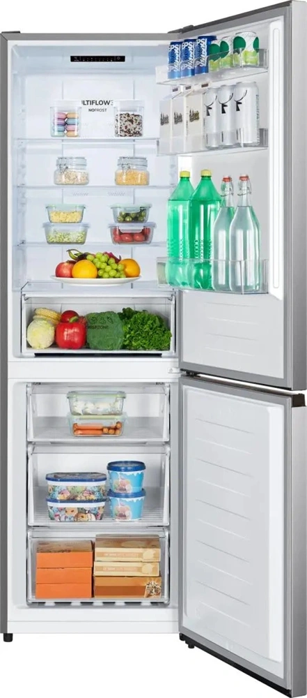 Gorenje NRK619D2XL4 inox, No Frost, alulfagyasztós, kombinált hűtőszekrény