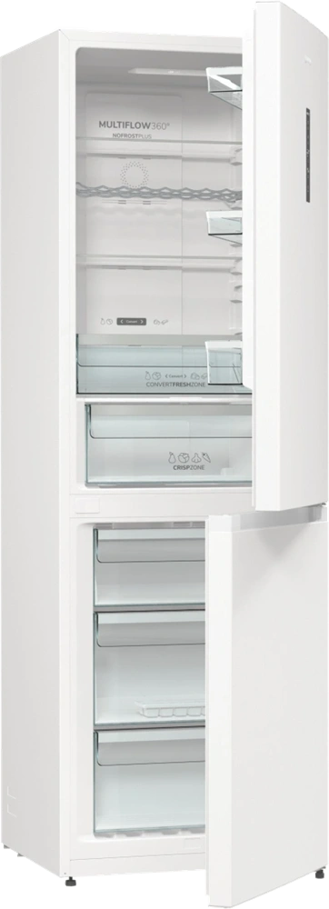 Gorenje NRK619DA2W4 inox, alulfagyasztós, Hűtő:204L, Fagyasztó:96L, hűtőszekrény