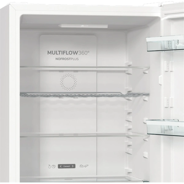 Gorenje NRK619DA2W4 inox, alulfagyasztós, Hűtő:204L, Fagyasztó:96L, hűtőszekrény