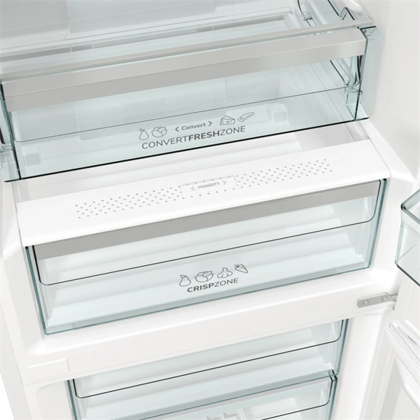 Gorenje NRK619DA2W4 inox, alulfagyasztós, Hűtő:204L, Fagyasztó:96L, hűtőszekrény