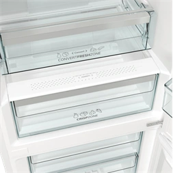 Gorenje NRK619DA2W4 inox, alulfagyasztós, Hűtő:204L, Fagyasztó:96L, hűtőszekrény