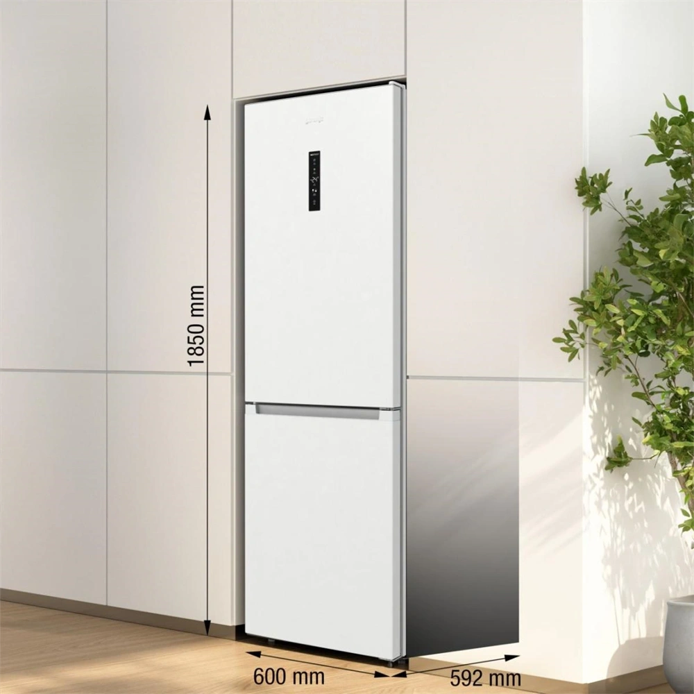 Gorenje NRK619DA2W4 inox, alulfagyasztós, Hűtő:204L, Fagyasztó:96L, hűtőszekrény