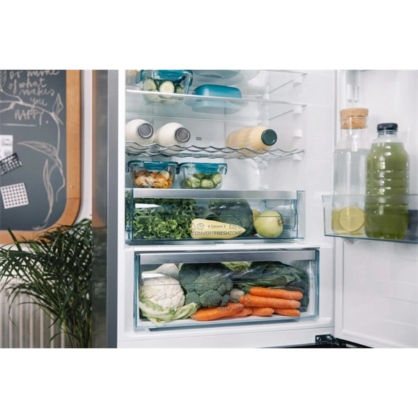 Gorenje NRK619DA2XL4 inox, alulfagyasztós, Hűtő:204L, Fagyasztó:96L, hűtőszekrény