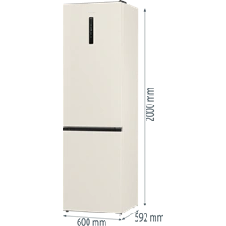 Gorenje NRK6202AC4 bézs, alulfagyasztós, Hűtő:236L, Fagyasztó:96L, hűtőszekrény