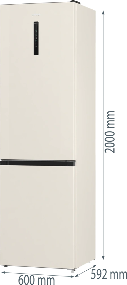 Gorenje NRK6202AC4 bézs, alulfagyasztós, Hűtő:236L, Fagyasztó:96L, hűtőszekrény