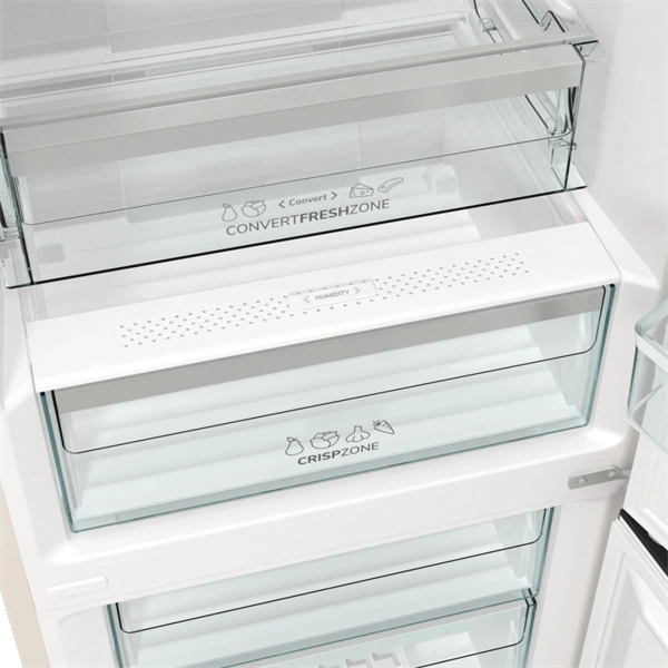 Gorenje NRK6202AC4 bézs, alulfagyasztós, Hűtő:236L, Fagyasztó:96L, hűtőszekrény