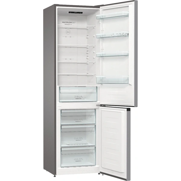 Gorenje NRK6202ES4 inox, alulfagyasztós, Hűtő:235L, Fagyasztó:96L, No frost Plus hűtőszekrény (Újszerű)