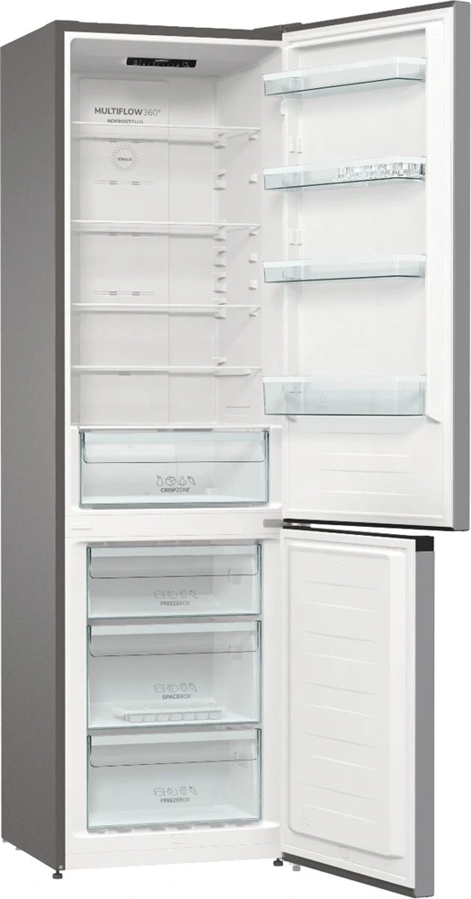 Gorenje NRK6202ES4 inox, alulfagyasztós, Hűtő:235L, Fagyasztó:96L, No frost Plus hűtőszekrény (Újszerű)