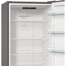 Gorenje NRK6202ES4 inox, alulfagyasztós, Hűtő:235L, Fagyasztó:96L, No frost Plus hűtőszekrény (Újszerű)
